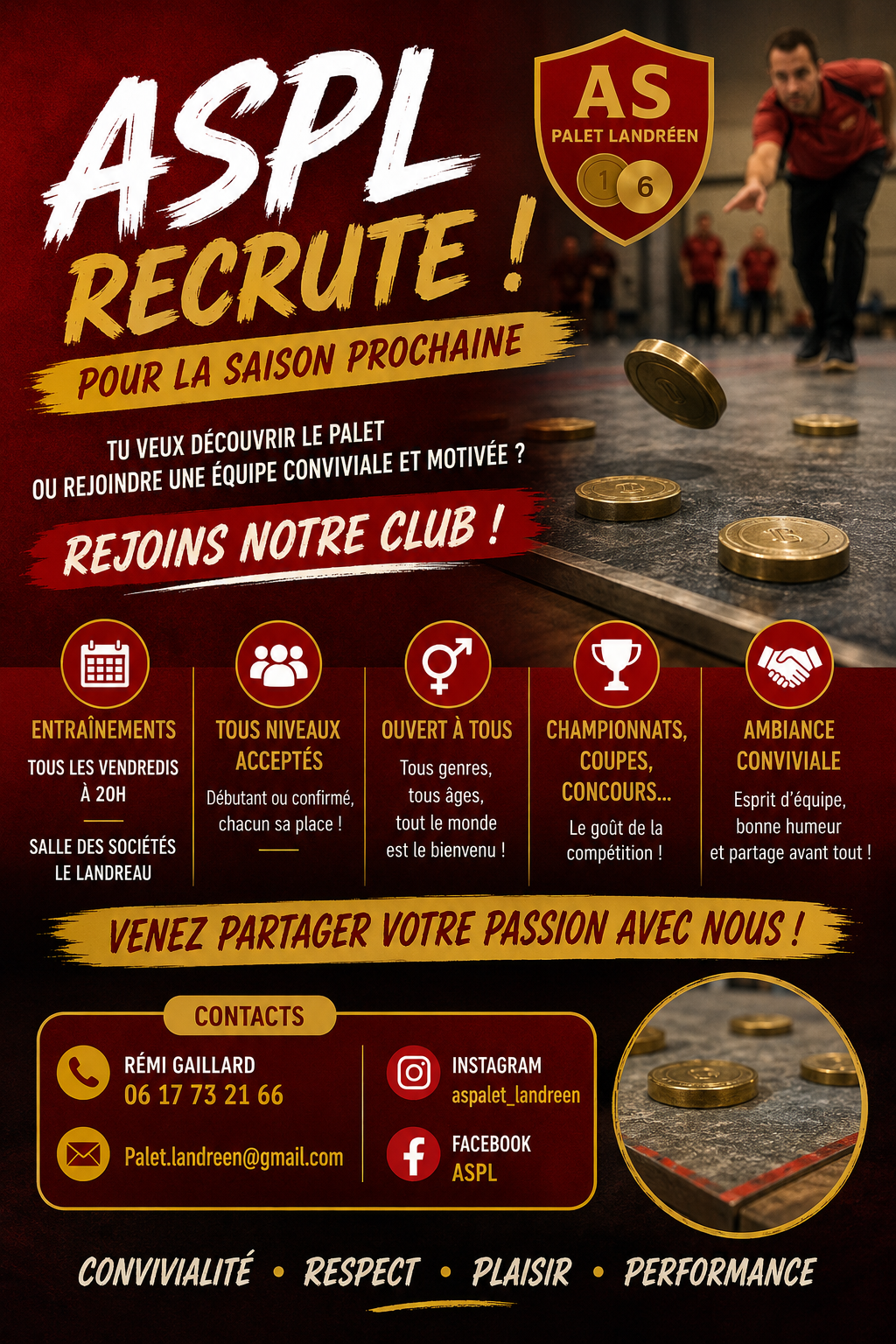 6-SPORT - L'AS PALET LANDRÉEN - AFFICHE 1